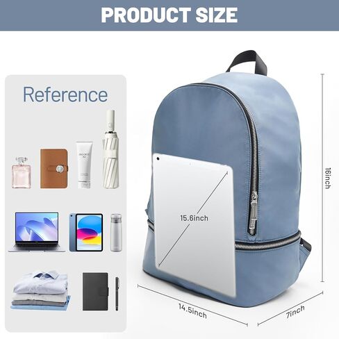 حقيبة ظهر Mum's Memory City Adventurer للنساء والرجال خفيفة الوزن للكلية ومضادة للماء للسفر وحقيبة ظهر كاجوال مقاس 16.5 بوصة للكمبيوتر المحمول (أسود) in Kuwait