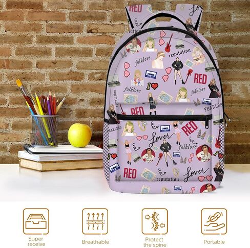 Kids Backpack,Music Lover Backpack,Back to School Fun Print Backpack,Gift for Fans,Cosplay Outdoor Backpack Style in Saudi Arabia