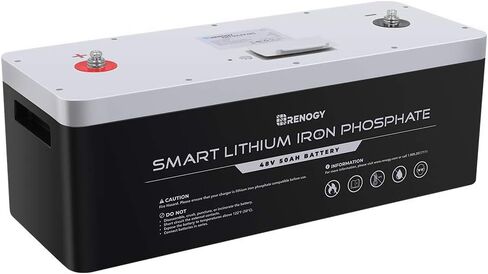Renogy 24V 25Ah LiFePO4 Deep Cycle Lithium Battery, Over 2000 Cycles, Built-in BMS, Backup Power Perfect for Solar Storage System, RV, Marine, Trolling Motors, Golf Carts and Other Off-Grid System in Saudi Arabia