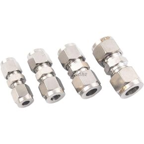 1pc Stainless Steel Pipe and two ferrule tube fitting 304 SS Pipe straight fitting(1/8") in Kuwait