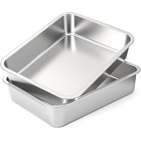 2 عبوة من أحواض الحافلات التجارية المصنوعة من الفولاذ المقاوم للصدأ، حوض تحضير اللحوم للشواء المعدني العميق مقاس 4 بوصات، حوض خدمة الطعام، أحواض أطباق المطاعم، حوض أدوات المطبخ لتقديم الطعام، والتتبيل، وغسل الأطباق (13 لتر) in Kuwait