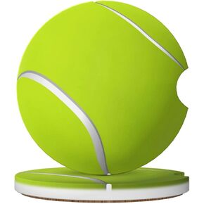 Tennis Ball Green Sport Lover Car Coasters for Cup Holder, 2 Pack Absorbent Ceramic Car Coaster with Finger Notch & Cork Base in Saudi Arabia