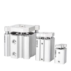 أسطوانة رفيعة ثلاثية المحاور من سلسلة CQM مع قضيب توجيه، قطر الأسطوانة 12-100 مم، خيارات متعددة للأشواط، توجيه دقيق (الشوط 20 مم، CQMB40) in Kuwait