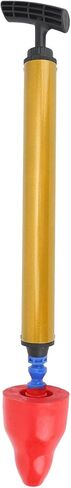 Toilet Plunger, Rubber Reusable Strong Suction High Pressure Drain Blaster Simple Saving Time and Energy Air Pump Toilet Plunger for Kitchen Bathroom Toilet (Red) in Saudi Arabia