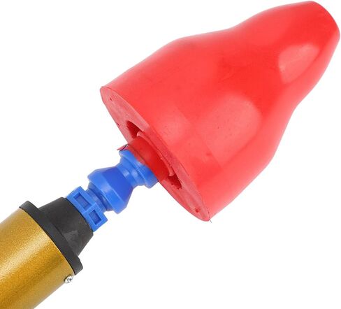 Toilet Plunger, Rubber Reusable Strong Suction High Pressure Drain Blaster Simple Saving Time and Energy Air Pump Toilet Plunger for Kitchen Bathroom Toilet (Red) in Saudi Arabia