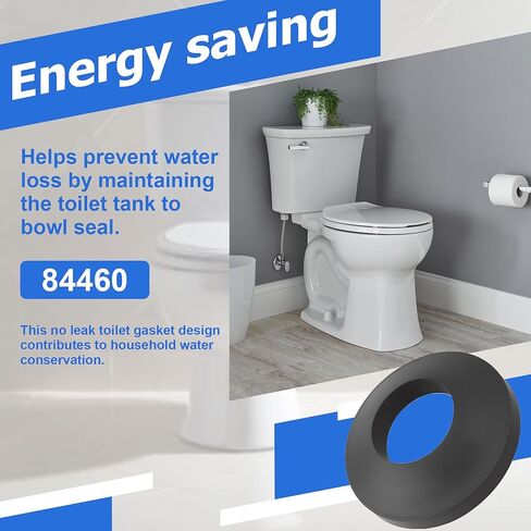 طقم ختم خزان الحشية 84460 - متوافق مع خزان Kohler إلى حشية الوعاء، وقطع غيار مرحاض بريجز وأنظمة Rundle العالمية in Kuwait