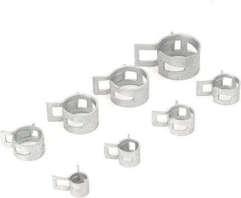 Oumefar 304 مشابك خرطوم من الفولاذ المقاوم للصدأ مشبك زنبركي متين/حامل لأنبوب البنزين 160 قطعة لمشبك خط الوقود in Kuwait