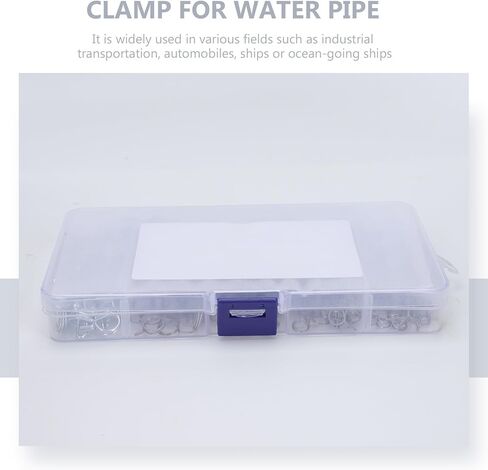 150 قطعة مشابك خرطوم زنبركية مزدوجة الأسلاك، مشابك أنبوبية لأنابيب المياه، مشابك زنبركية قابلة للتعديل للسباكة والاستخدام الصناعي، مقاسات من Φ5 إلى Φ14 مم in Kuwait