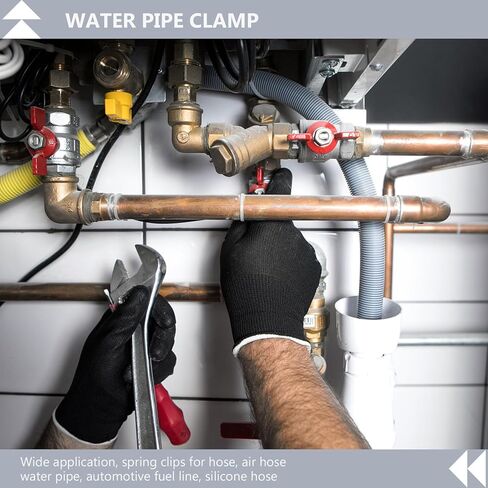 150 قطعة من مشابك خرطوم الفولاذ المقاوم للصدأ ذات السلك المزدوج، Φ5-φ14 مشابك أنبوب مرنة لخطوط المياه والوقود، مجموعة مشابك تركيب السباكة الصناعية in Kuwait