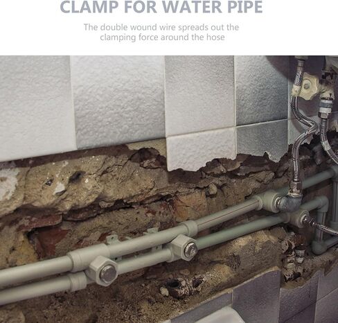 150 قطعة من مشابك خرطوم الفولاذ المقاوم للصدأ ذات السلك المزدوج، Φ5-φ14 مشابك أنبوب مرنة لخطوط المياه والوقود، مجموعة مشابك تركيب السباكة الصناعية in Kuwait