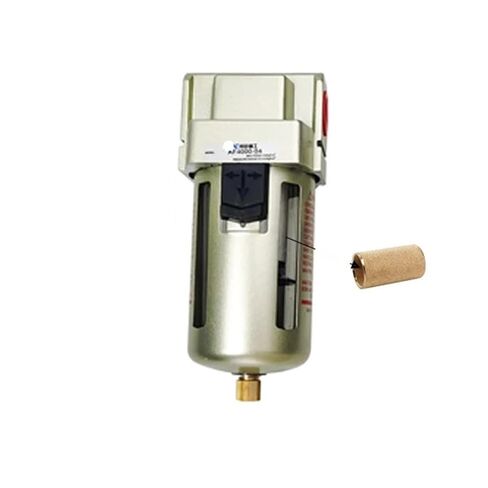 AF2000-02 1/4 "AF3000-03 3/8" AF4000-04 1/2 "فلتر هواء هوائي ضاغط فلتر يدوي استنزاف الزيت فاصل عنصر فلتر النحاس (AF2000-02+PC10-02) in Kuwait