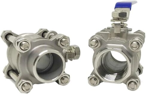 1 Pcs 2" Stainless Steel Threaded Ball Valve Three Piece Ball Valve2 Stainless Steel Threaded Ball Valve Three Piece Ball Valve(SS201) in Saudi Arabia