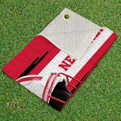 Northwest NCAA Nebraska Cornhuskers Golf Towel, Official Licensed Microfiber Waffle Fabric, Absorbent 16x25 in Club Cleaning Accessory, Light Up Design in Saudi Arabia