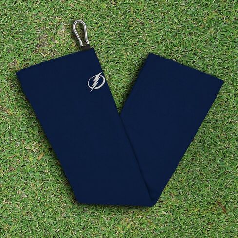 NORTHWEST Tampa Bay Lightning NHL Team Logo Micro Fiber Tri-Fold Golf Towel 16 x 24 Inches in Saudi Arabia