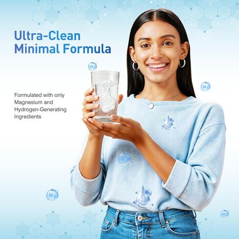 Hydrogen Water Tablets with Magnesium, Up to 12 PPM Molecular Hydrogen Tablets for Drinking Water, Support Oxidative Balance & Energy Metabolism (60 Counts, Unflavored) in Saudi Arabia