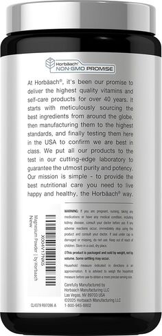 Horbaach Magnesium Citrate & Glycinate | 325 mg | 16 oz | Raspberry Lemon Flavored Drink Mix | Vegan, Non-GMO and Gluten Free in Saudi Arabia