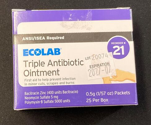 مرهم مضاد حيوي ثلاثي من إيكولاب، 25 قطعة-92373- إعادة الطلب رقم 21-1 حزمة (EXP: 2027) in Kuwait