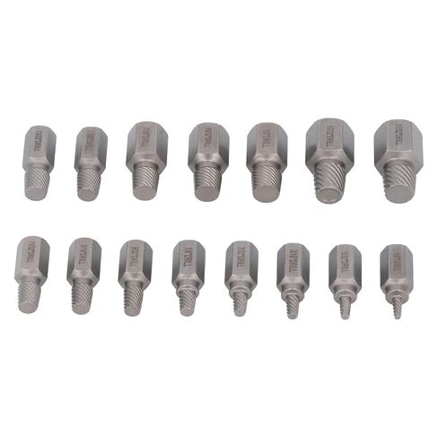 15Pcs Screw Extractor Set Hex Head Easy Out Cr Mo Damaged Broken Remover Tool Kit in Saudi Arabia