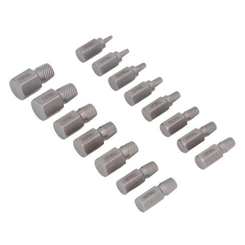 15Pcs Screw Extractor Set Hex Head Easy Out Cr Mo Damaged Broken Remover Tool Kit in Saudi Arabia