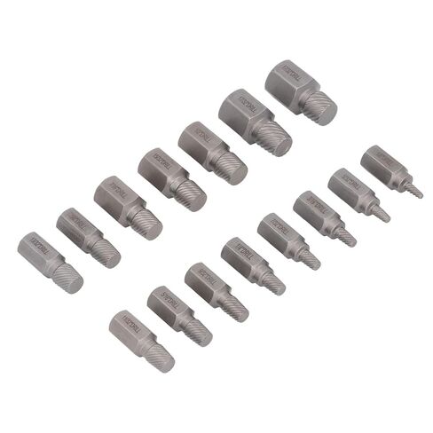 15Pcs Screw Extractor Set Hex Head Easy Out Cr Mo Damaged Broken Remover Tool Kit in Saudi Arabia