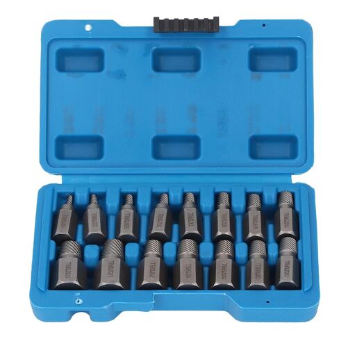 15Pcs Screw Extractor Set Hex Head Easy Out Cr Mo Damaged Broken Remover Tool Kit in Saudi Arabia
