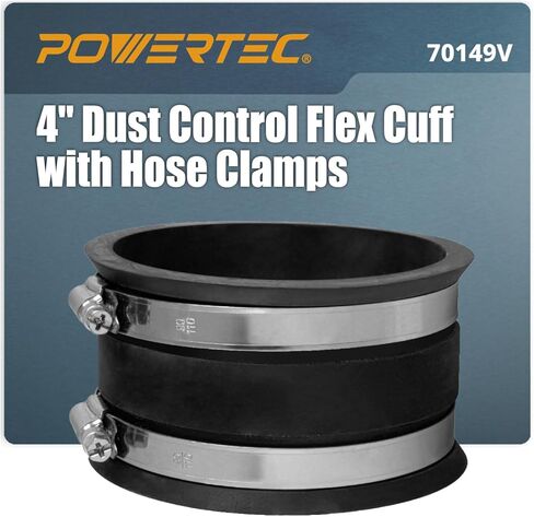 Powertec 70488 تجهيزات جامع الغبار ، نظام تجميع الغبار الجدول الجدول مع تركيب الخراطيم ، الخراطيم ، مخفضات متجر VAC W/BOSCH PR20EVS ، MAKITA & PORTER كابل ، غير متوافق مع جداول الجداول المصعد in Saudi Arabia