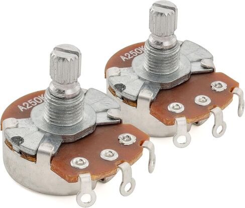 Alpha A500K+B500K Pots Metric Split Standard Shaft 9.5mm Audio Linear Taper Potentiometers for ST Tele PB JB Style Electric Guitar Bass (Set of 1A1B) in Saudi Arabia