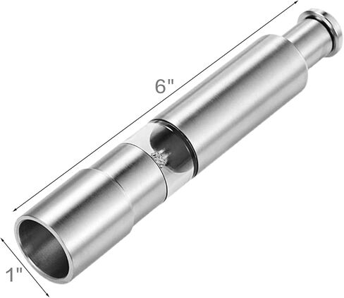Salt and Pepper Grinder Set, Pump & Grind Peppermill, 2 Refillable Stainless Steel Mills with Thumb Press, One-Handed Salt and Pepper Grinder with Clear Acrylic Stand for Kitchen and Dining in Saudi Arabia