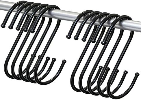 30Pack 2.7-inch one-piece S-Shaped Hooks, Used for Hanging, Pot Rack Metal Frame Hooks, S-Shaped Hooks for Kitchen cookware, Jeans, Clothes, Bags, Hats, Towels, Plants in Saudi Arabia