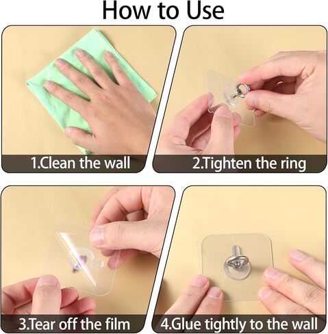 5 Pack Adhesive Ceiling Hooks, Heavy Duty No Drill Ceiling Hanging Hook, Stainless Steel, Waterproof, Nail-Free Self Adhesive Ceilings Wall Hangers for Hanging Plants Wind Chimes Lanterns in Saudi Arabia