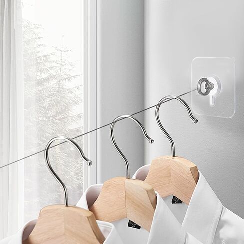 5 Pack Adhesive Ceiling Hooks, Heavy Duty No Drill Ceiling Hanging Hook, Stainless Steel, Waterproof, Nail-Free Self Adhesive Ceilings Wall Hangers for Hanging Plants Wind Chimes Lanterns in Saudi Arabia