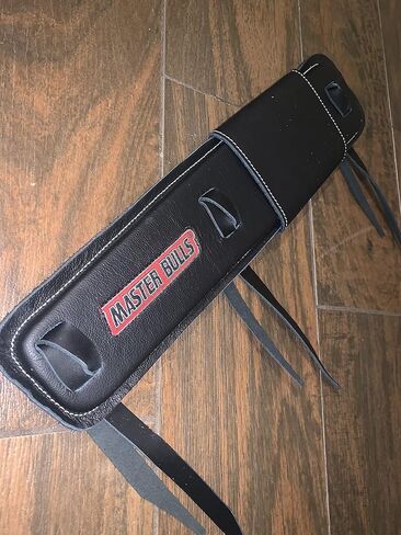 EPT Bull Ropes Bull Riding Rope Pad Master Bulls - وسادة جلدية سوداء 15 بوصة × 4 بوصة in Kuwait