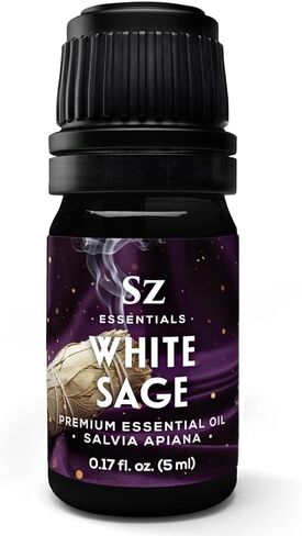 زيت المريمية الأبيض العطري (سالفيا أبيانا) - نقي وغير مخفف بنسبة 100% - التطهير الروحي والحماية والاستخدام الطقسي - بديل التلطخ - الويكا والهودو والسحر - 5 مل in Kuwait