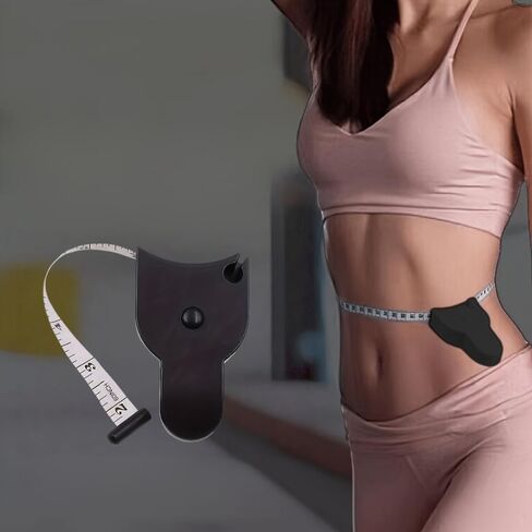 1PC Soft Measuring Tape for Body, Waist, Chest, and Thigh - Retractable Fitness Tape Measure, Plastic, Portable for Home and Gym Use, White in Saudi Arabia