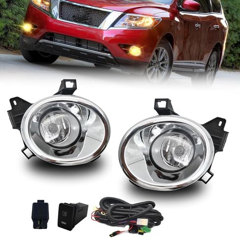 Fog Lights Assemblies Compatible With 2004-2005 Honda Civic 2/4DR 1 Pair Bumper Fog Lamps with Halogen Bulb Switch and Harness (Clear Lens) Front Bumper Fog Lights Amber in Saudi Arabia