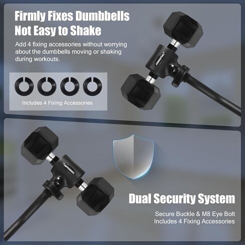 Dumbbell to Barbell Converter Bar, EZ Curl Barbell Adapter with 200LB Capacity, Adjustable Weight Bar for Home Fitness, Fits Standard 1-1.5 Inch Dumbbell Handles for Weight Lifting in Saudi Arabia