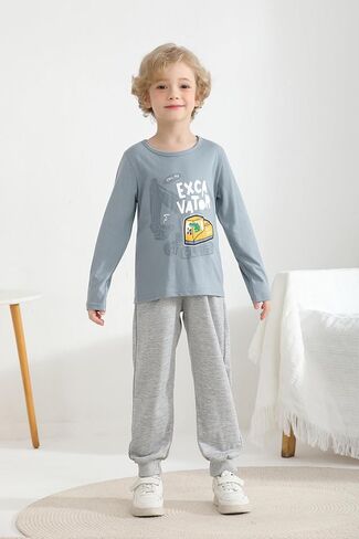Resinta 4 Pack Toddler Boys Cotton Long Sleeve T-Shirts with Prints Baby Boys Pullover Crewneck Shirts Assorted Everyday Tops in Saudi Arabia