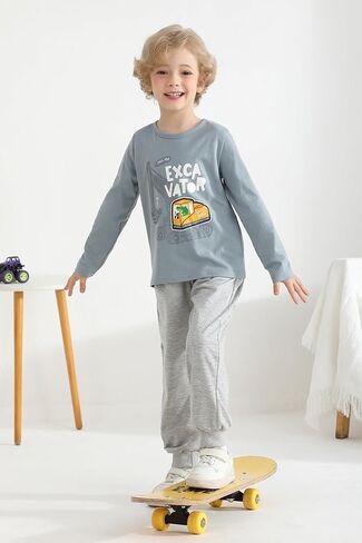 Resinta 4 Pack Toddler Boys Cotton Long Sleeve T-Shirts with Prints Baby Boys Pullover Crewneck Shirts Assorted Everyday Tops in Saudi Arabia