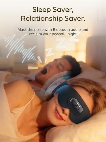 Sleep Headphones for Side Sleepers, Ultra-Thin Adjustable Stereo Speakers, Sleep Mask with Bluetooth 5.4, 64H Playtime, for Sleeping, Travel & Meditation, Unique Gifts for Men Women in Saudi Arabia