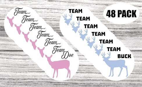 48 ملصقًا للكشف عن جنس الغزال (2 بوصة)، وTeam Buck وTeam Doe، و24 ملصقًا Team Buck و24 ملصقًا Team Doe in Kuwait