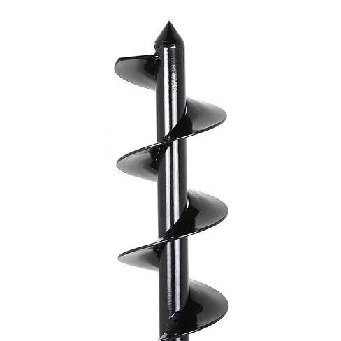 kimllier Hand Operated T Shaped Auger Spiral Drill Bit 4 x 24 Inch Hand Auger Post Hole Digger Black Fit for Planting in Saudi Arabia