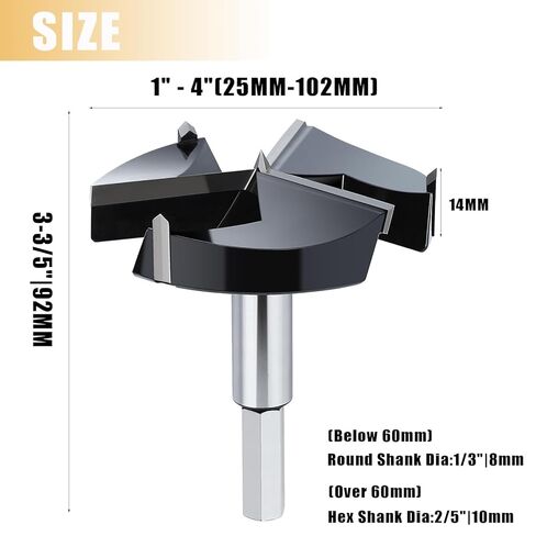 2-3/4" | 70mm Forstner Drill Bit,Triple Flute Tungsten Carbide Tipped - for Hard Wood,Soft Wood Woodworking Hinge Cutter Tool Kits for Veneered Plywood Plastic in Saudi Arabia