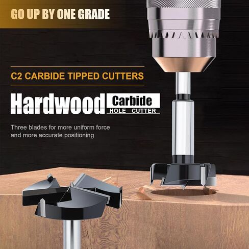 2-3/4" | 70mm Forstner Drill Bit,Triple Flute Tungsten Carbide Tipped - for Hard Wood,Soft Wood Woodworking Hinge Cutter Tool Kits for Veneered Plywood Plastic in Saudi Arabia