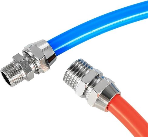 100 قطعة تركيبات هوائية موضوع 1/8 3/8 1/2 1/4 BSPT موصلات خرطوم نحاس مطلي بالنيكل سريعة اللف KLC4-M5(KL-PC8-02 100 قطعة) in Kuwait