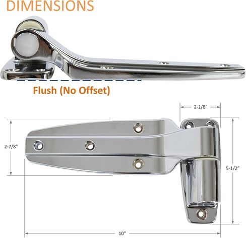 Awoco 1245-187-54 مفصلة كامة مرتفعة قابلة للعكس بلمسة نهائية من الكروم للفريزر/المبرد/الثلاجة من Kason، 1245-644-54 (متدفق) in Kuwait