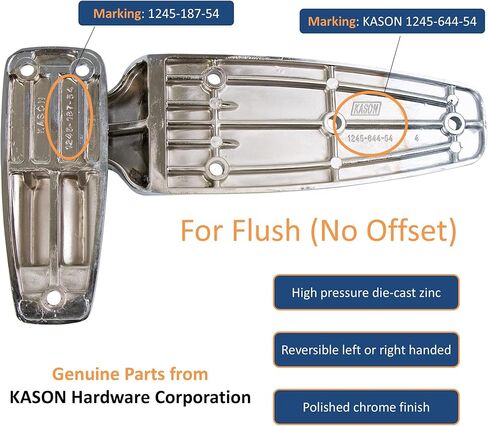 Awoco 1245-187-54 مفصلة كامة مرتفعة قابلة للعكس بلمسة نهائية من الكروم للفريزر/المبرد/الثلاجة من Kason، 1245-644-54 (متدفق) in Kuwait