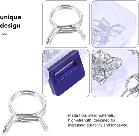 MAGICLULU 70 قطعة مشابك خرطوم زنبركية مزدوجة الأسلاك Φ6-φ18 مشابك أنبوبية صغيرة مثبتات خط الوقود للدراجات النارية وتطبيقات خرطوم الوقود in Kuwait