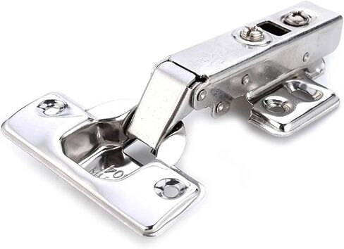 Stainless Steel Door Hydraulic Hinges Damper Buffer Soft Close 4Pcs(Half Overlay) in Saudi Arabia