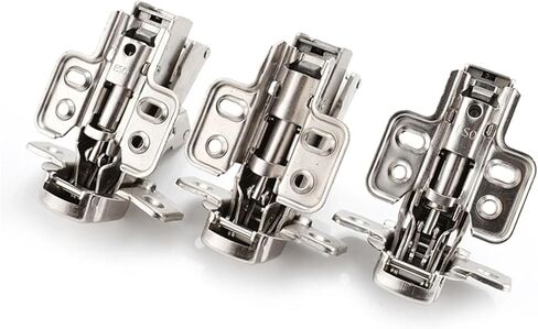 175 Degree Cabinet Hydraulic Concealed Frameless Door Hinges 2Pcs(Half Overlay) in Saudi Arabia
