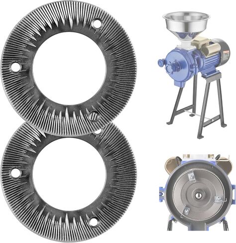 VEVOR 2PCS Grinding Sheets for Electric Grain Mill Grinder, Cast Iron Dry Grinding Discs, Replacement Grinding Plates Compatible with VEVOR GM-001, GM-002, GM-003 Corn Spice Mill Grinder in Saudi Arabia